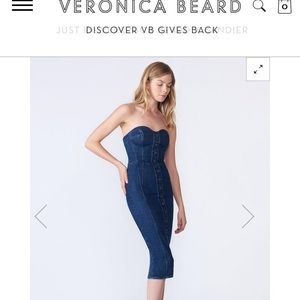 Veronica beard denim bustier dress